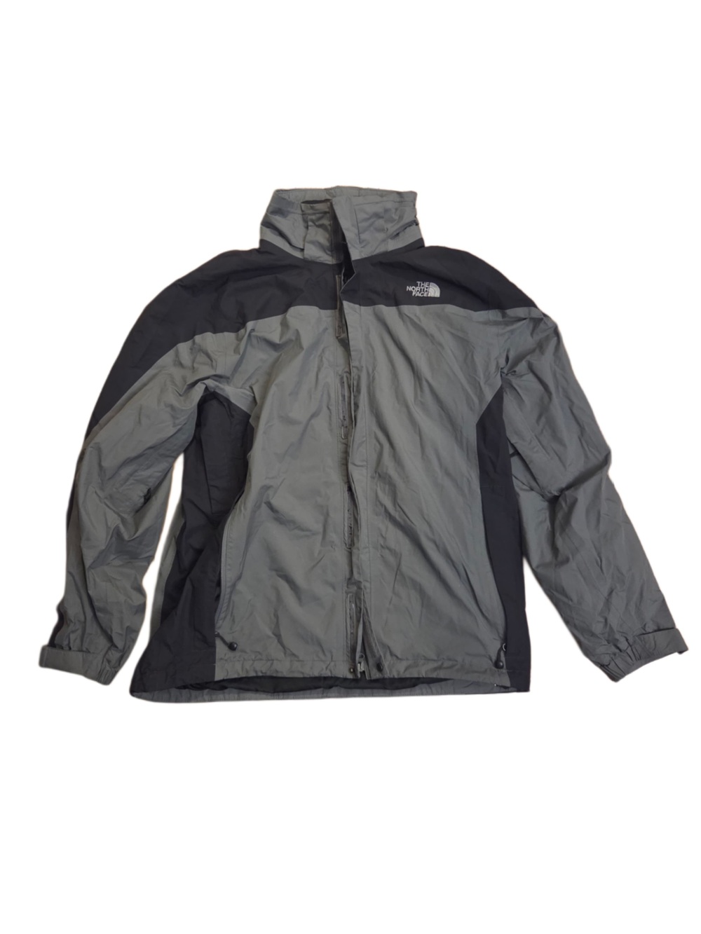 The North Face Gray and Black Men's Rain Jacket